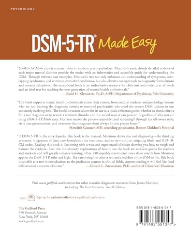 DSM-5-TR® Made Easy: The Clinician's Guide to Diagnosis by James Morrison