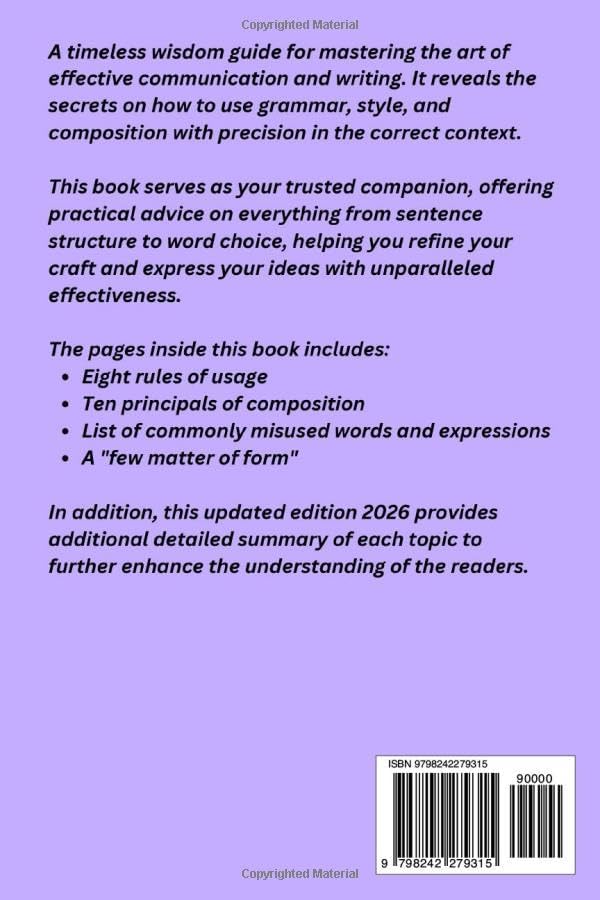 The Elements of Style: 2026 New Edition by William Strunk Jr.