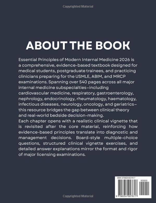 Essential Principles of Modern Internal Medicine 2026: Evidence-Based Diagnosis and Management with Board Review Questions for USMLE, ABIM, and MRCP Candidates by Maxwell L. Harry