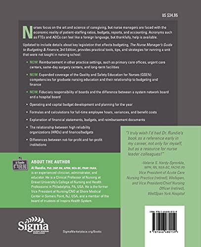 The Nurse Manager's Guide to Budgeting & Finance, 3rd Edition by Al Rundio