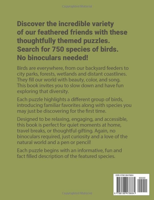 Bird Word Search Large Print Puzzles: Relaxing and Thoughtfully Themed Puzzles with Bird Trivia on Every Page for Bird Lovers, Nature Lovers, Bird Watchers, Teens, Adults, and Seniors by Pleasant Lane Press