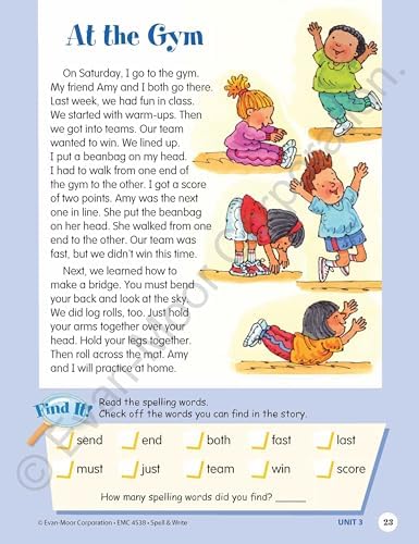 Evan-Moor Skill Sharpeners Spell and Write Workbook, Grade 2, 120 Spelling Words, Test Prep, Word Families, Short Vowels, Grammar, Punctuation, Creative Writing, Vocabulary, Activities, Homeschool by Evan-Moor Educational Publishers