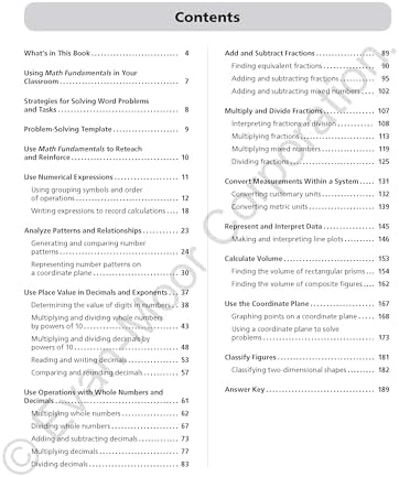 Evan-Moor Math Fundamentals Workbook, Teacher Reproducibles, 224 Pages, Grade 5 by Evan-Moor