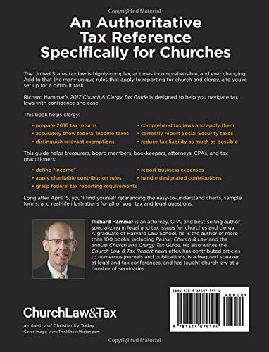 2017 Church & Clergy Tax Guide by Richard R. Hammar