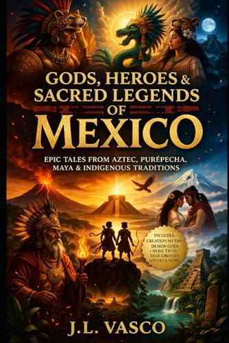 Gods, Heroes, and Sacred Legends of Mexico: Original Retellings from Aztec, Purépecha, Maya, and Other Indigenous Traditions by J.L. Vasco