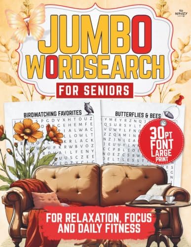 Jumbo Word search Puzzles For Seniors: 30 Pt Font, Large Print Puzzles for Relaxation, Focus, and Daily Fitness (Word Search Books For Adults & Seniors) by Adejah Salmon
