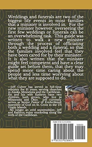 How to Officiate Weddings and Funerals: Helpful Guides for Ministers by Jeff Culver