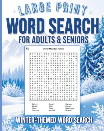 Large Print Word Search for Adults & Seniors: Winter-Themed Word Searches by Margaret St Peter