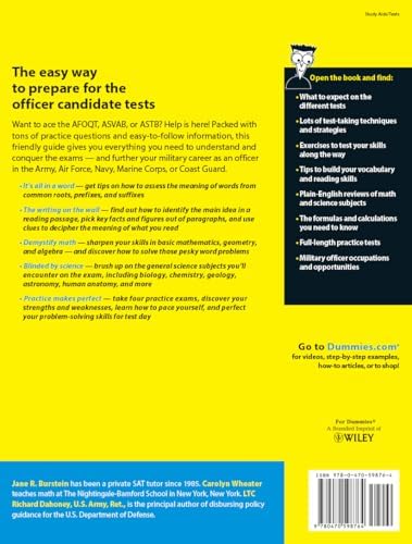 Officer Candidate Tests For Dummies by Jane R. Burstein