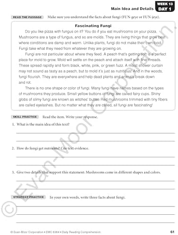 Evan-Moor Daily Reading Comprehension, Grade 4 Student Workbook by Evan-Moor Educational Publishers