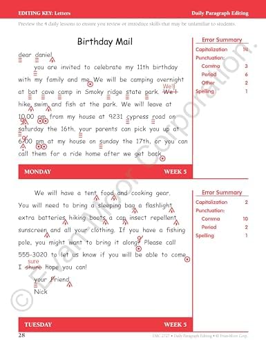 Evan-Moor Daily Paragraph Editing, Grade 4 Teacher Edition by Evan-Moor Educational Publishers