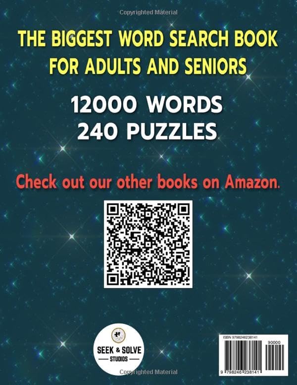 Big Word Search for Adults (Large Print): 240 Themed Puzzles with 12,000 Words by SEEK AND SOLVE STUDIOS