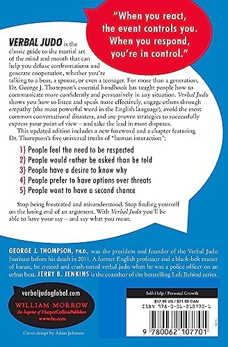 Verbal Judo: The Gentle Art of Persuasion, Updated Edition by George J. Thompson
