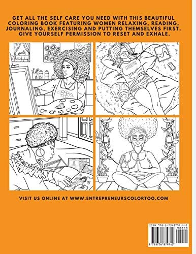 Exhale: A Self Care Coloring Book | Celebrating Black Women, Brown Women and Good Vibes by Latoya Nicole