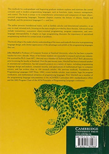 Concepts in Programming Languages by John C. Mitchell