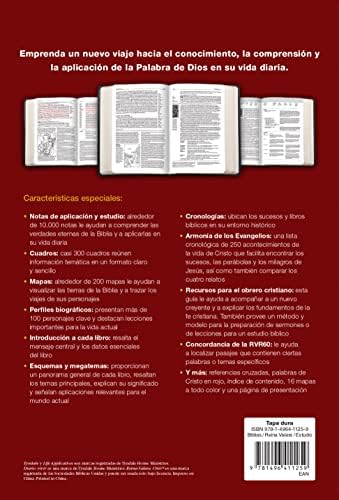 Biblia de estudio del diario vivir RVR60 (Tapa dura, Vino tinto, Letra Roja) (Spanish Edition) by Tyndale