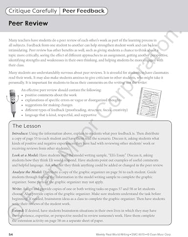 Evan-Moor Weekly Real-World Writing, Grades 5-6 Homeschooling & Classroom Resource, Reproducible Worksheets, Trait-based, Letters, Emails, Advertisements, Web Page, Journal, Hands-on Activities by Evan-Moor Educational Publishers
