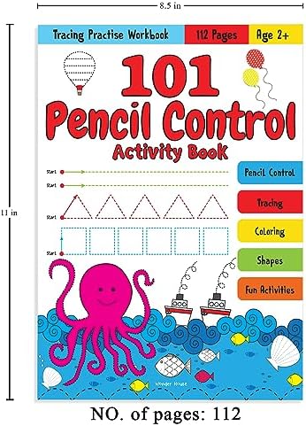 101 Pencil Control Activity Book For Kids: Tracing Practise Book Age 2+ by Wonder House Books