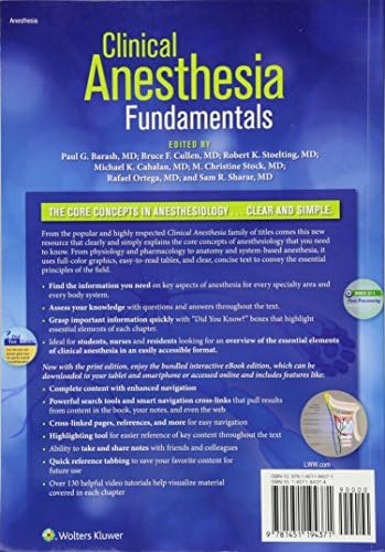 Clinical Anesthesia Fundamentals: Print + Ebook with Multimedia by Paul G. Barash MD