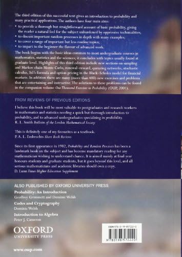 Probability and Random Processes by Geoffrey R. Grimmett