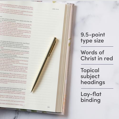 KJV Notetaking Bible, Large Print Hosanna Revival Edition, Blush Cloth Over Board, KJV Holy Bible, Red Letter, Single-Column, Journaling Space, Reading Plan, Easy-to-Read Bible Slab Type by Holman Bible Publishers