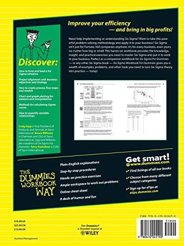 Six Sigma Workbook For Dummies by Craig Gygi