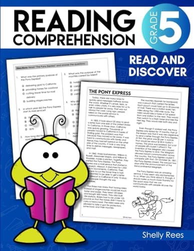 5th Grade Reading Comprehension Workbook: Reading Passages for Kids 10-11, Grade 5 Reading Workbook with Passages that Build Comprehension (Reading Workbooks Elementary) by Shelly Rees