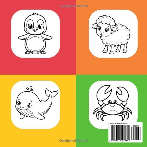 Jumbo Coloring Book for Toddlers 1-3: My Very First Big and Easy Baby Animals Coloring Pages by Big Lines Books