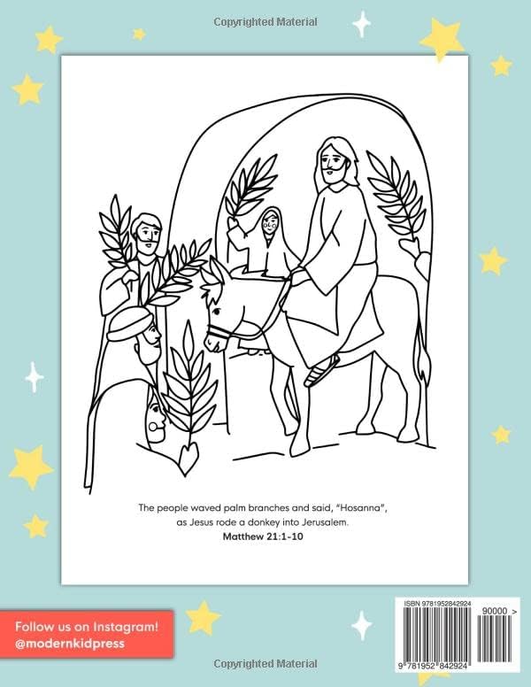 The Bible Stories Christian Coloring Book for Kids: Read and Color Your Way Through the Bible, Beginning to End by Modern Kid Press