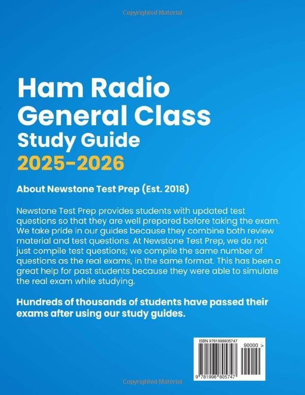 Ham Radio General Class Study Guide 2025-2026: Complete Review + 210 Questions and Detailed Answer Explanations (6 Full-Length Exams) by Newstone Test Prep