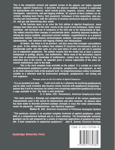 Applied Geophysics by W. M. Telford