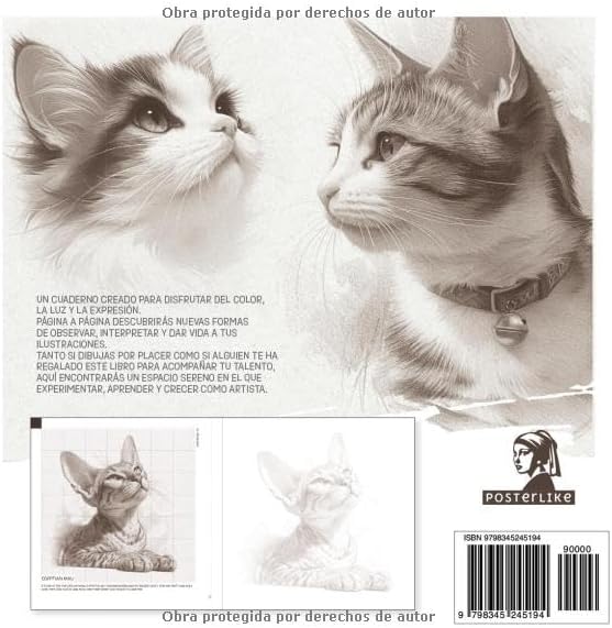 Cómo Dibujar Mascotas. Gatos de Raza a Lápiz: Aprende Dibujo y Sombreado Profesional Practicando con Lápices de Grafito. Libro de Ejercicios (Dibuja mascotas como un pro) (Spanish Edition) by Posterlike Editions