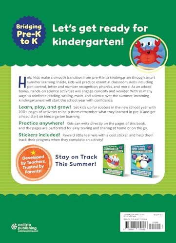 I'm On My Way to Kindergarten Summer Workbook: 200+ Pages of Games & Activities (I'm On My Way Summer Workbooks) by Callisto Publishing