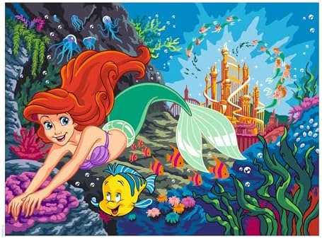Coloriage mystère Disney - Poster La Petite Sirène: Colorie les chiffres et découvre l'image by Jérémy Mariez