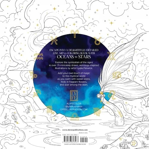 Oceans to Stars: An Astrology Art & Coloring Book (Dover Adult Coloring Books) by Lydia Fenwick