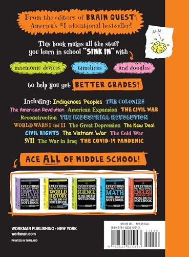 Everything You Need to Ace U.S. History in One Big Fat Notebook, 2nd Edition: The Complete Middle School Study Guide by Workman Publishing