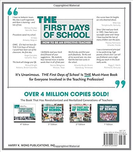 THE First Days of School: How to Be an Effective Teacher, 5th Edition (Book & DVD) by Harry K. Wong