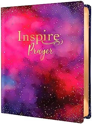 Inspire PRAYER Bible Giant Print NLT, Filament Enabled (LeatherLike, Purple): The Bible for Coloring & Creative Journaling by New Living Translation