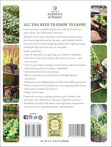 The Old Farmer's Almanac Vegetable Gardener’s Handbook: Essential Step-by-Step Advice for Growing Vegetables and Achieving Success by Old Farmer’s Almanac