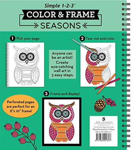 Color & Frame - Seasons (Adult Coloring Book) by New Seasons