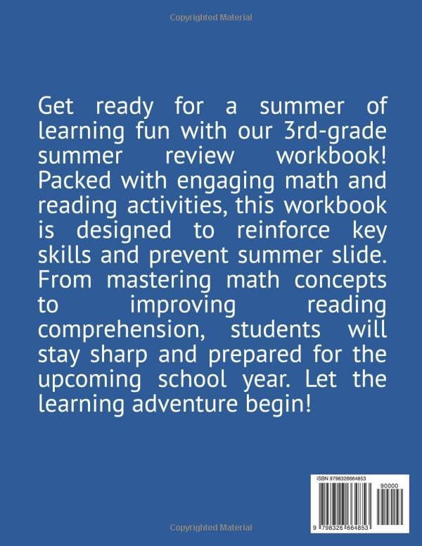 3rd Grade Summer Review Workbook by Homeroom Chronicles