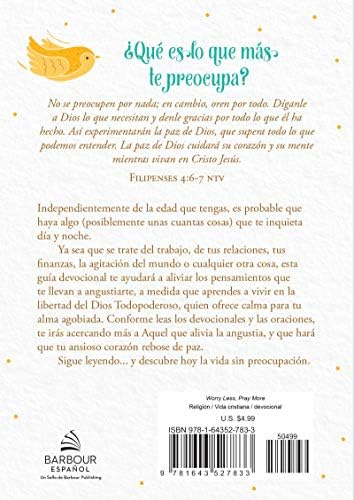 Preocupate menos y ora mas (Spanish Edition) by Compiled by Barbour Staff