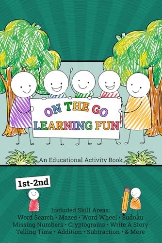 On The Go Learning Fun: An Educational Activity Book for Grades 1st - 2nd by Velleity Designs