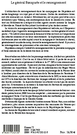Le général Bonaparte et le renseignement: La période révolutionnaire et la première campagne d'Italie Kronos N° 72 (French Edition) by alain Montarras