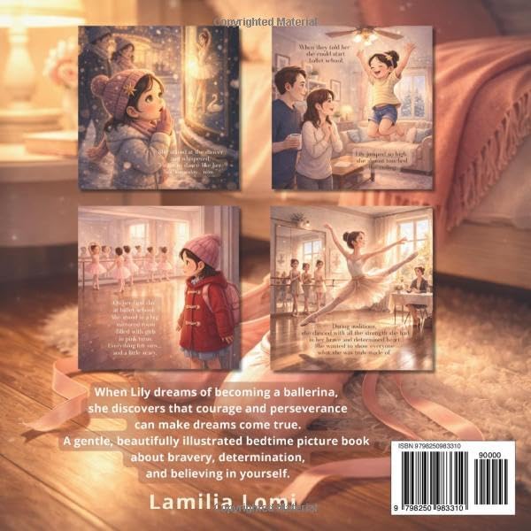 Ballerina Bedtime Story: An Inspirational Ballet Picture Book for Kids Ages 3–8 About Courage, Dreams, and Believing in Yourself by Lamilia Lomi