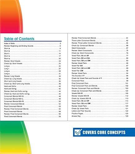 Spectrum Phonics Grade 2 Workbook, Blends, Consonants, Vowel Sounds and Pairs, Letters, Words, and Sentence Writing Practice, Classroom or Homeschool Curriculum by Spectrum