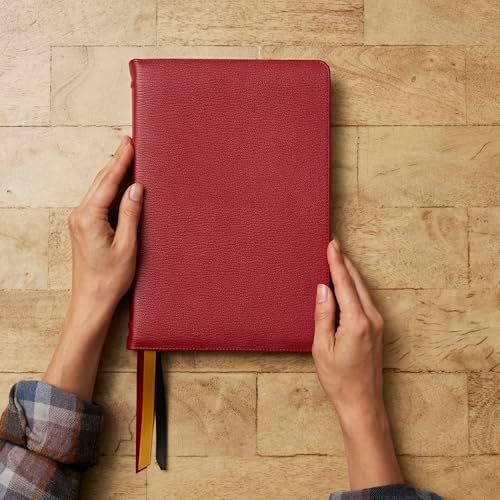 NKJV, Thinline Reference Bible, Large Print, Red Premium Goatskin Leather, Premier Collection, Comfort Print: Holy Bible, New King James Version by Thomas Nelson