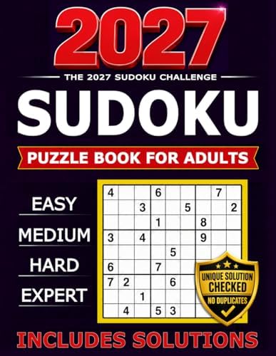 Sudoku Puzzle Book for Adults: Easy, Medium, Hard & Expert Levels • Full Solutions Included • Large Print Edition (Sudoku Challenge Series) by Alex Liam