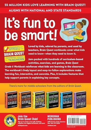 Brain Quest Workbook: 6th Grade Revised Edition by Workman Publishing