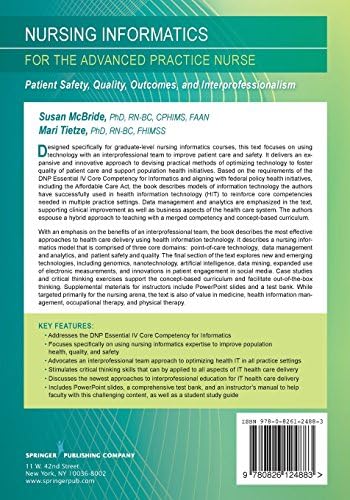 Nursing Informatics for the Advanced Practice Nurse: Patient Safety, Quality, Outcomes, and Interprofessionalism by Susan McBride